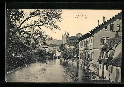 AK Esslingen, Häuser am Ufer der Maille