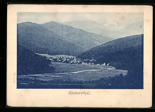 AK Güntersthal, Generalansicht der Ortschaft im Tale