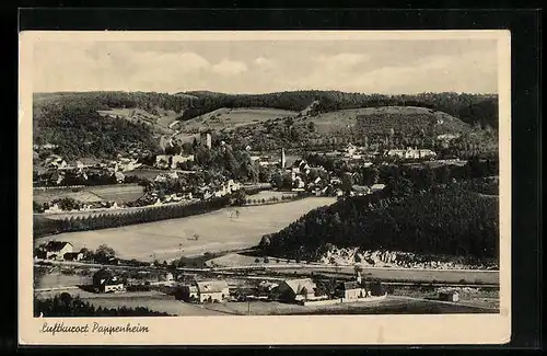 AK Pappenheim, Landschaftspanorama mit der gesamten Stadt