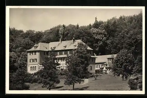 AK Lichtenstein über Reutlingen, das Alb-Hotel Traitelberg
