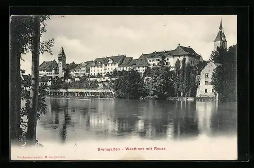 AK Bremgarten, Westfront mit Reuss