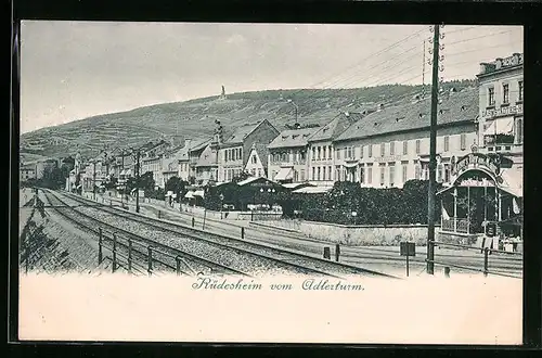 AK Rüdesheim, Blick auf das Adlerturm