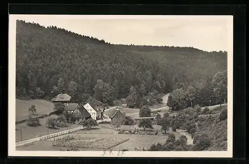 AK Eyach, Eyach-Mühle aus der Vogelschau