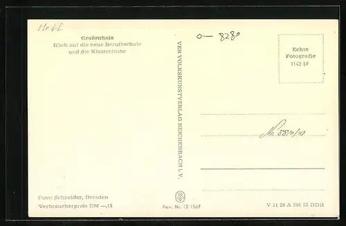 AK Grossenhain, Neue Berufsschule und Klosterruine