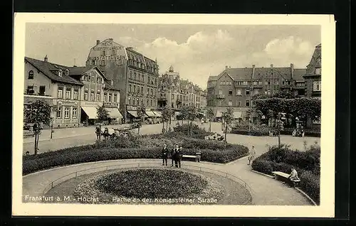 AK Frankfurt-Höchst, Partie an der Königssteiner Strasse