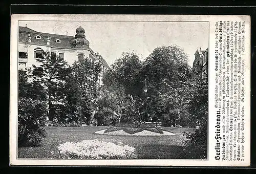 AK Berlin-Friedenau, Schillerplatz mit Blick auf Gebäude