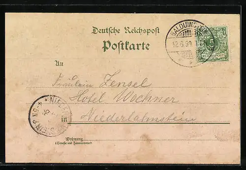 Mondschein-Lithographie Balduinstein, Schloss Schaumburg