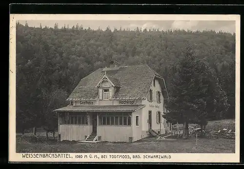 AK Todtmoos, Gasthaus Pension Hochkopf auf dem Weissenbachsattel