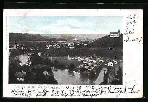 AK Altenmarkt, Ortsansicht aus der Vogelschau