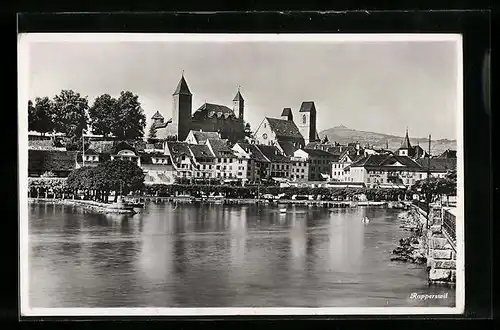 AK Rapperswil, Gebäude, Schloss und Kirche am Ufer
