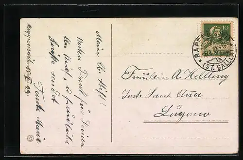AK Rapperswil, Motiv der Schlossterrasse