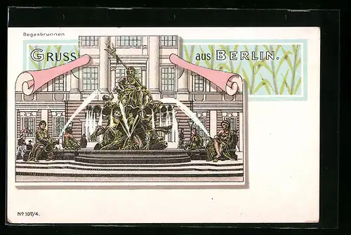 Lithographie Berlin, Begasbrunnen