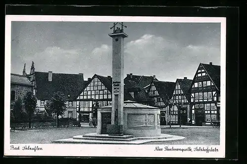 AK Bad Salzuflen, Neue Paulinenquelle am Salzhofplatz