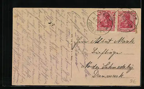 AK Leck, Wohnhäuser in der Bahnhofstrasse