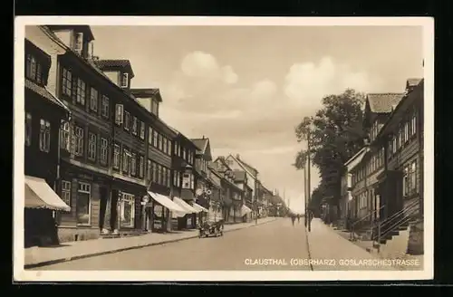 AK Clausthal /Harz, Geschäfte in der Goslarschestrasse