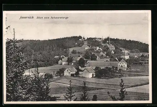 AK Jauernick, Ortsansicht vom Schwarzberg aus
