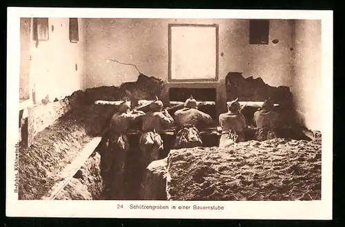 AK Schützengraben in einem Bauernhaus