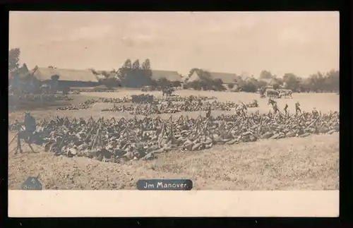 AK Soldaten in Uniform im Kaisermanöver