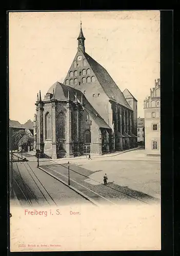 AK Freiberg i. S., Dom mit Strasse