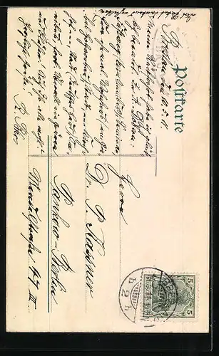 AK Löbau, Blick auf den Friedrich August Turm