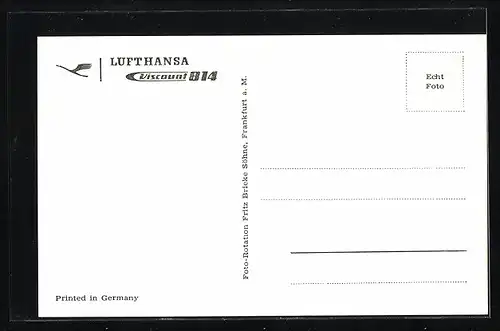 AK Flugzeug der Lufthansa Viscount 814