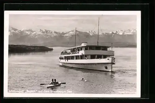 AK Motorschiff Bayern auf dem Starnberger See, Montage