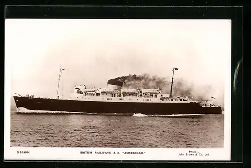 AK British Railways S. S. Amsterdam, Passagierschiff