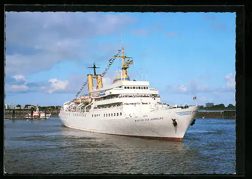 AK Passagierschiff Wappen von Hamburg