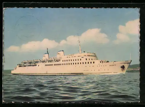 AK Eisenbahnfährschiff der Deutschen Reichsbahn MS Sassnitz