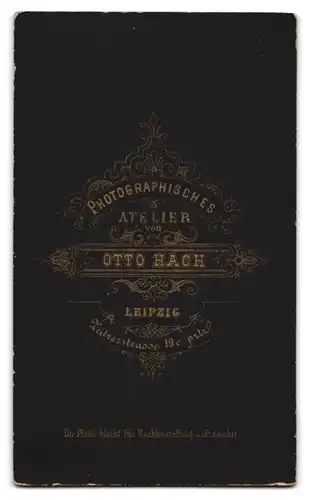 Fotografie Otto Hach, Leipzig, Zeitzerstrasse 19 c, Bürgerliche Dame im Kleid