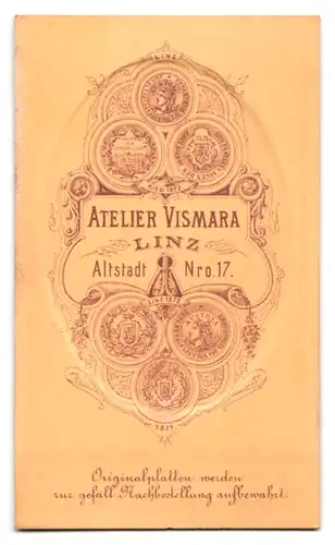 Fotografie F. Vismara, Linz, Altstadt 17, Bürgerlicher Herr im Anzug mit Rauschebart