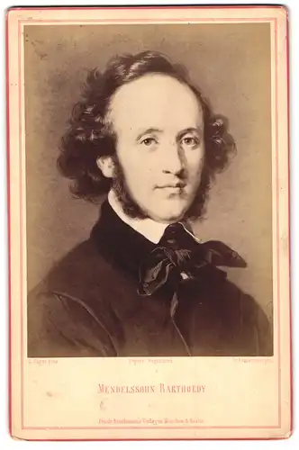 Fotografie Friedr. Bruckmann, München, Portrait Felix Mendelssohn-Bartholdy