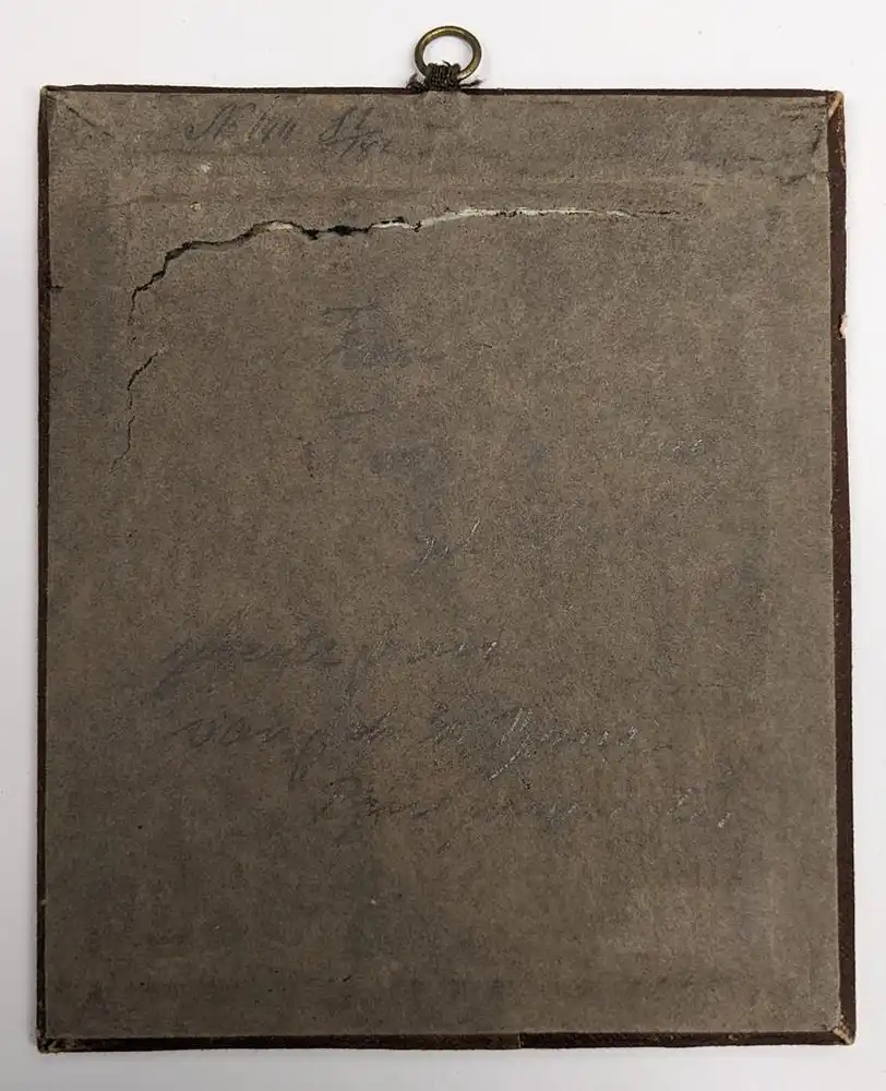 2 Fotografien Ambrotypie 1 /4 Platte Johann Ev. Bauer (Bürgermeister verstorben 1893) Frau Franziska Bauer, hinter Glas 5