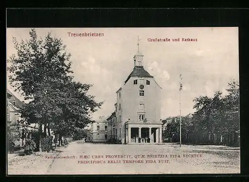 AK Treuenbrietzen, Grossstrasse und Rathaus