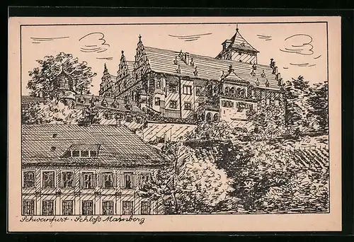 Künstler-AK Schweinfurt, Schloss Mainberg