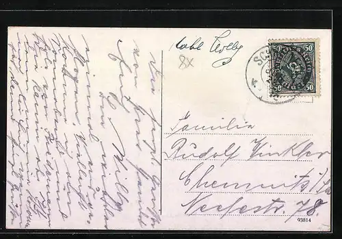 AK Schweinfurt, Mainschleuse mit Stadtansicht