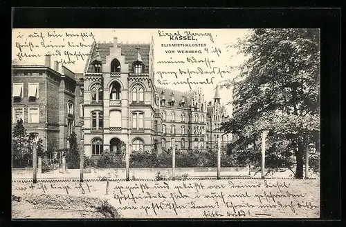 AK Kassel, Elisabethkloster vom Weinberg