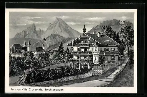AK Berchtesgaden, Hotel Pension Villa Creszentia