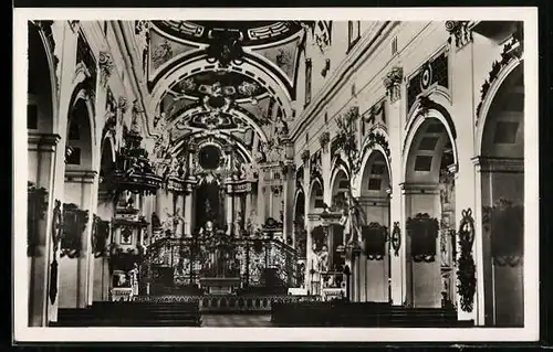 AK Oberelchingen, Inneres der Wallfahrtskirche