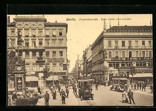 AK Berlin, Friedrichstrasse Ecke Unter den Linden