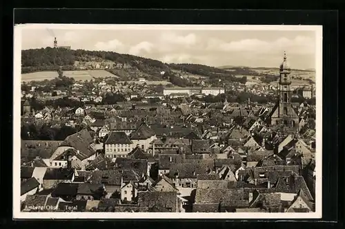 AK Amberg /Opf., Totalansicht mit Kirche