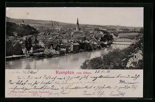 AK Kempten, Teilansicht von Osten aus