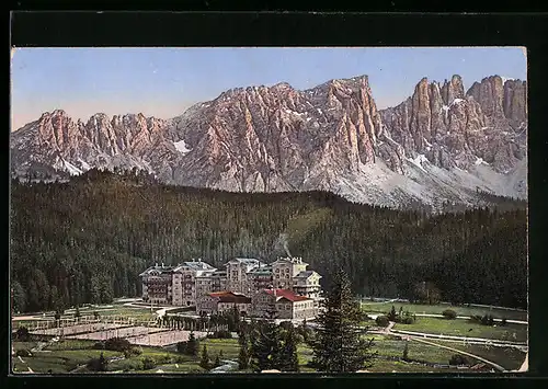 AK Bozen, Karersee-Hotel mit Latemargruppe, Dolomiten