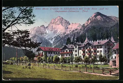 AK Schluderbach, Hotel Monte Cristallo