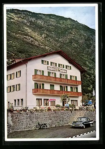 AK Gargazon, Gasthof zum Turm mit Terrasse