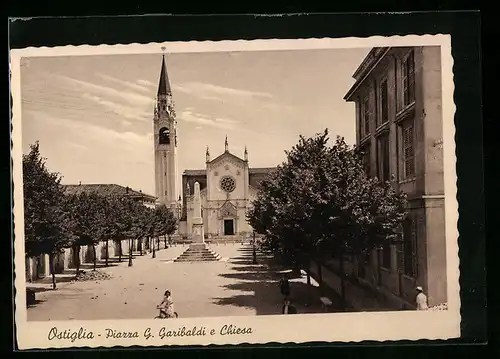 AK Ostiglia, Piazza G. Garibaldi e Chiesa