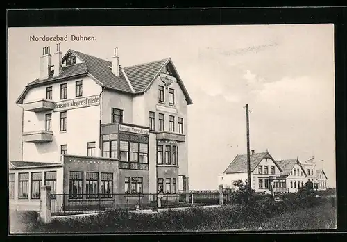 AK Duhnen /Nordsee, Hotel Pension Meeresfriede mit Nachbarhäusern