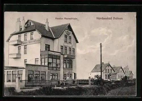 AK Duhnen /Nordsee, Hotel Pension Meeresfriede und benachbarte Häuser