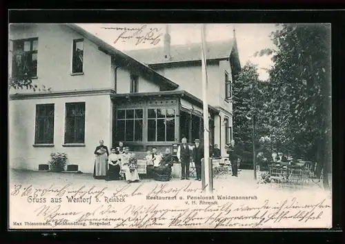 AK Wentorf b. Reinbek, Restaurant u. Pensionat Waidmannsruh von H. Ahrendt