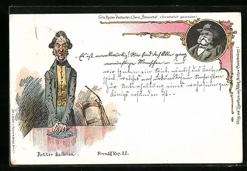 Künstler-AK Fritz Reuter Serie Stromtid, Rekter Baldrian